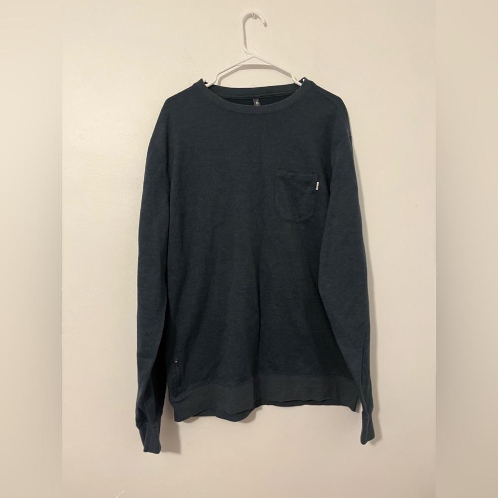 Vuori Sweatshirt Mens XL Navy Jeffreys Pullover Crew Neck Zip Pocket
